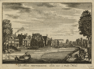 135816 Gezicht over de Vecht te Nieuwersluis uit het zuidwesten.